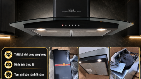  THANH LÝ MÁY HÚT MÙI CDA KÍNH CONG – GIÁ 7 TRIỆU