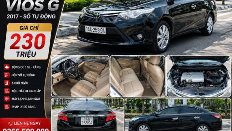 BÁN TOYOTA VIOS G 2017 – SỐ TỰ ĐỘNG
